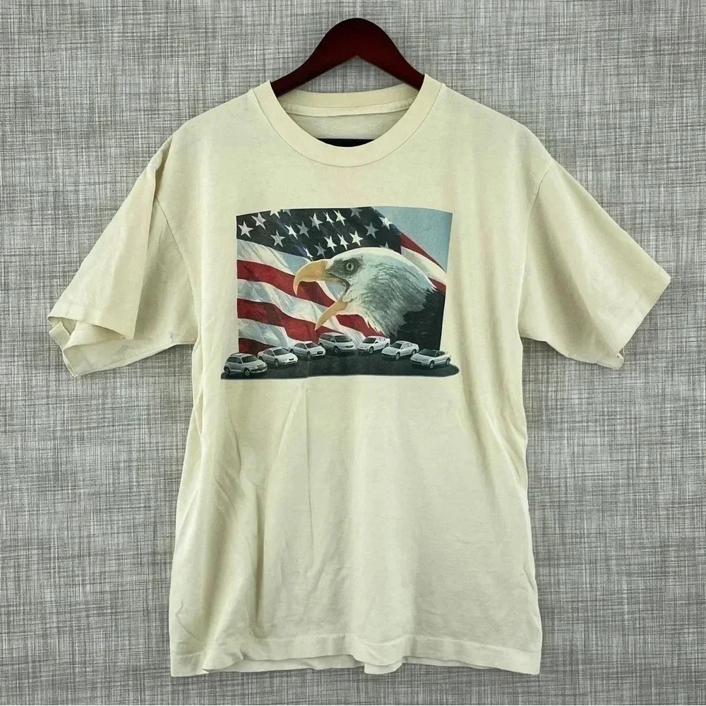 Vintage Chrysler single stitch men's Size Large short sleeve shirt *Flaw* 0132
